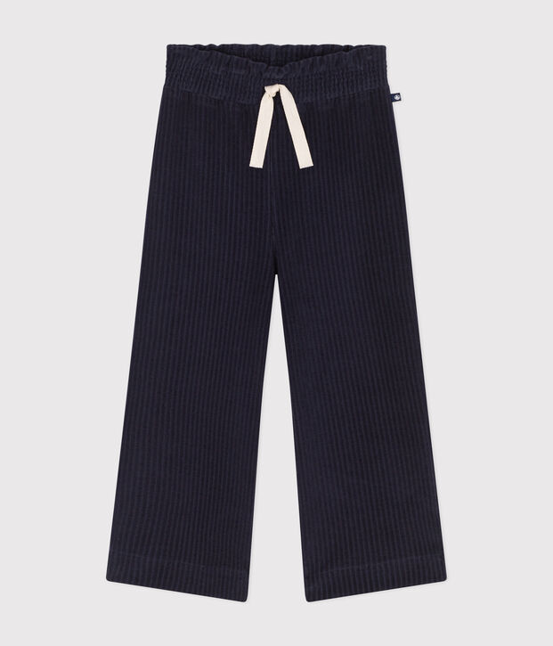 Weite Kinderhose aus Fein-Cord f&uuml;r M&auml;dchen SMOKING