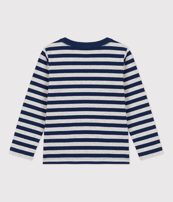 Langärmeliges Kinder-T-Shirt aus Baumwolle für Jungen blau MEDIEVAL/ FUMEE