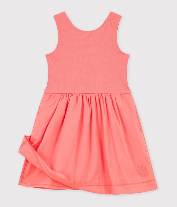 &Auml;rmelloses Kinder-Kleid aus einfarbiger Baumwolle FLAMAND