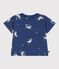 Kurz&auml;rmeliges Baby-T-Shirt aus Baumwolle mit M&ouml;wenmotiv CREPUSCULE/ MULTICO