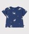 Kurz&auml;rmeliges Baby-T-Shirt aus Baumwolle mit M&ouml;wenmotiv blau/vielfarbig