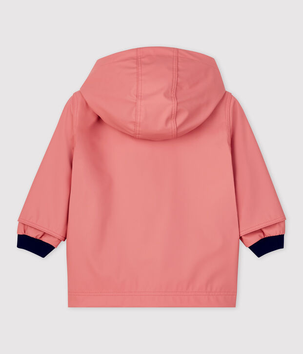 KLASSISCHE BABY-REGENJACKE AUS RECYCELTEM MATERIAL rosa