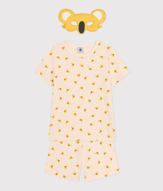 Kinder-Kurzpyjama aus Baumwolle im Koala-Verkleidungs-Look weiss AVALANCHE/ MULTICO
