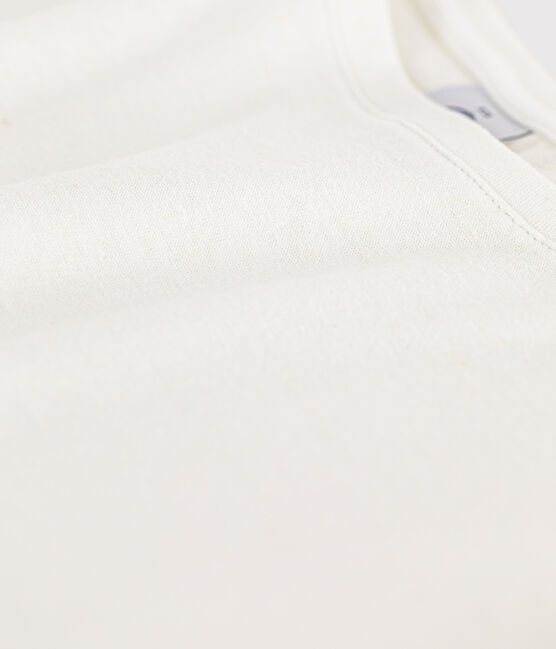 Damen-T-Shirt L’IDEAL aus Baumwolle/Leinen weiss ECUME