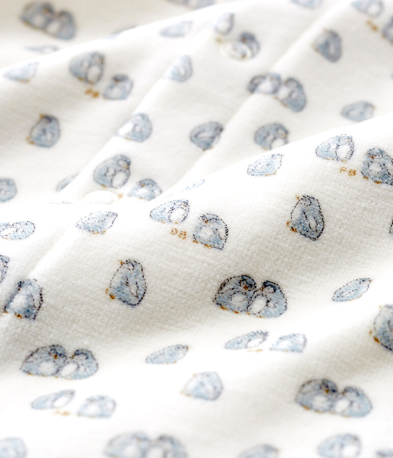 Baby-Bodyjama aus Nicki f&uuml;r Jungen weiss/vielfarbig