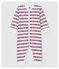 Fußloser Baby-Einteiler aus Baumwolle mit Petit Bateau-Motiv weiss MARSHMALLOW/weiss MULTICO