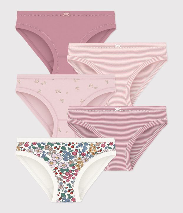 Set Kinder-Slips aus Baumwolle mit Blumenmotiv vielfarbig