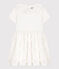 Kurzärmeliges Kinder-Kleid aus Popeline für Mädchen weiss ECUME 1