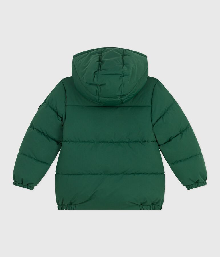 Einfarbige Kinder-Winterjacke gr&uuml;n