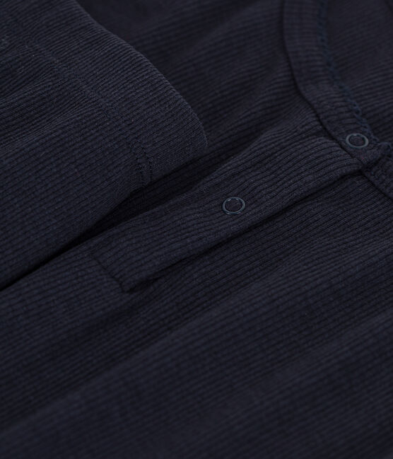 Kurzpyjama mit Spaghetti-Top aus Baumwolle und Lyocell für Damen blau SMOKING