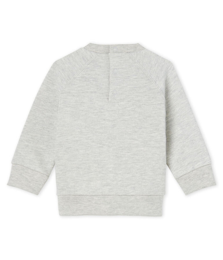 Baby-Sweatshirt aus Molton f&uuml;r Jungen grau BELUGA CHINE CN