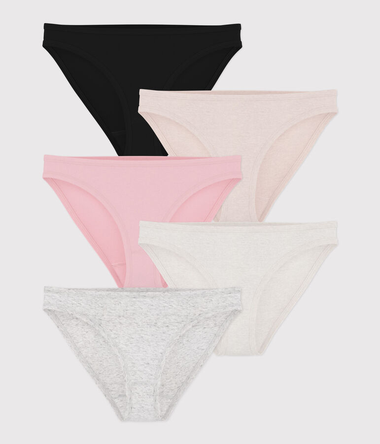 5er-Set Slips aus Baumwolle f&uuml;r Damen vielfarbig
