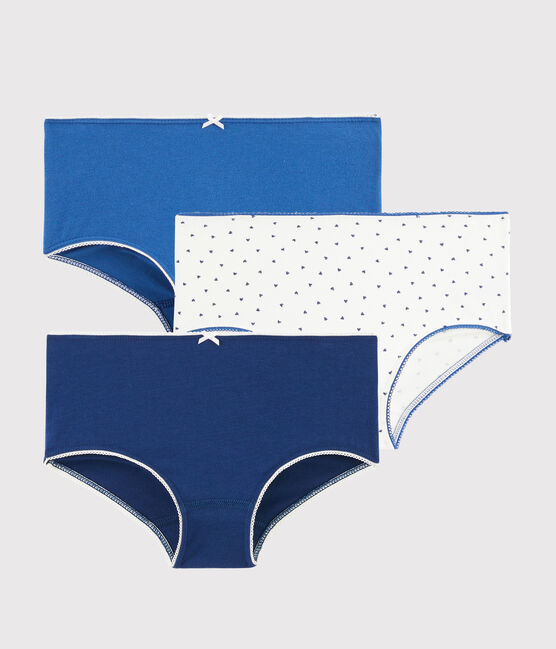 3er-Set Shortys mit Mini-Herzen für kleine Mädchen variante 1