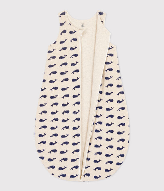 Baby-Schlafsack aus Nicki mit Walen TOG 3 beige MONTELIMAR/blau MEDIEVAL