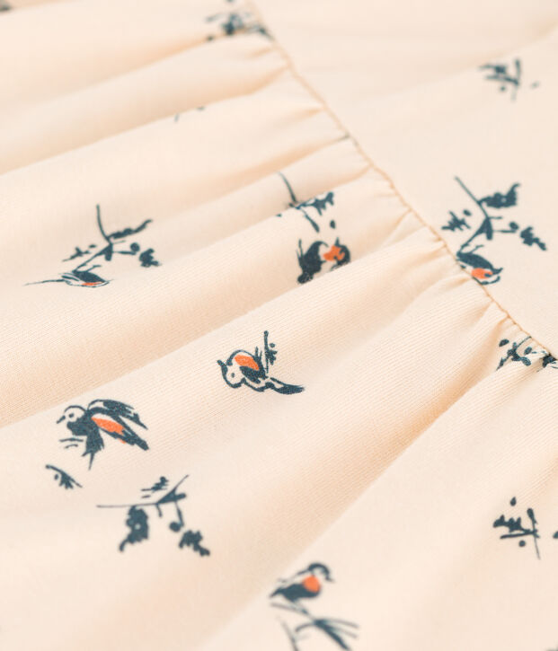 Lang&auml;rmeliges Baby-Kleid aus Jersey naturfarben/vielfarbig