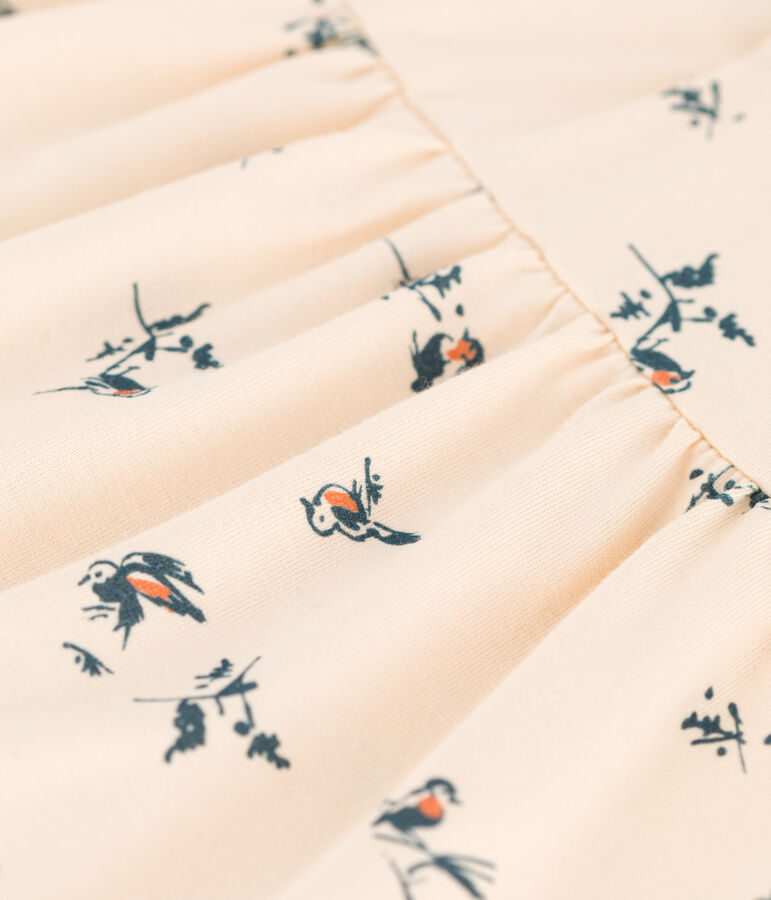 Lang&auml;rmeliges Baby-Kleid aus Jersey naturfarben/vielfarbig