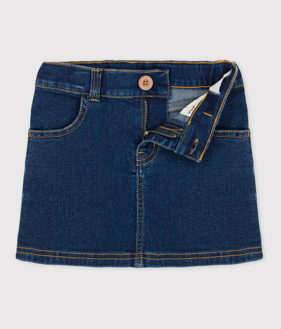 Gerade geschnittener Kinderrock aus Denim für Mädchen blau DENIM BRUT