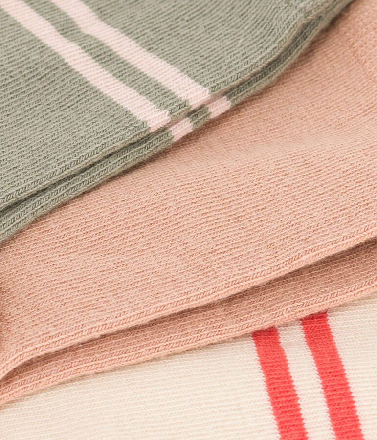 3er-Set Kindersocken aus Baumwolljersey vielfarbig
