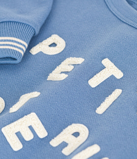 Kinder-Sweatshirt aus Molton für Mädchen und Jungen blau BEACH