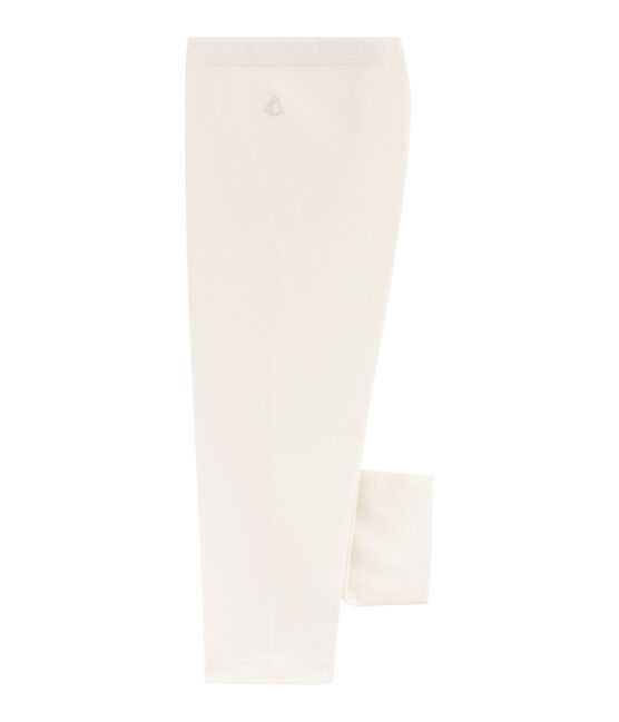 Kurze Kinder-Leggings für Mädchen weiss MARSHMALLOW