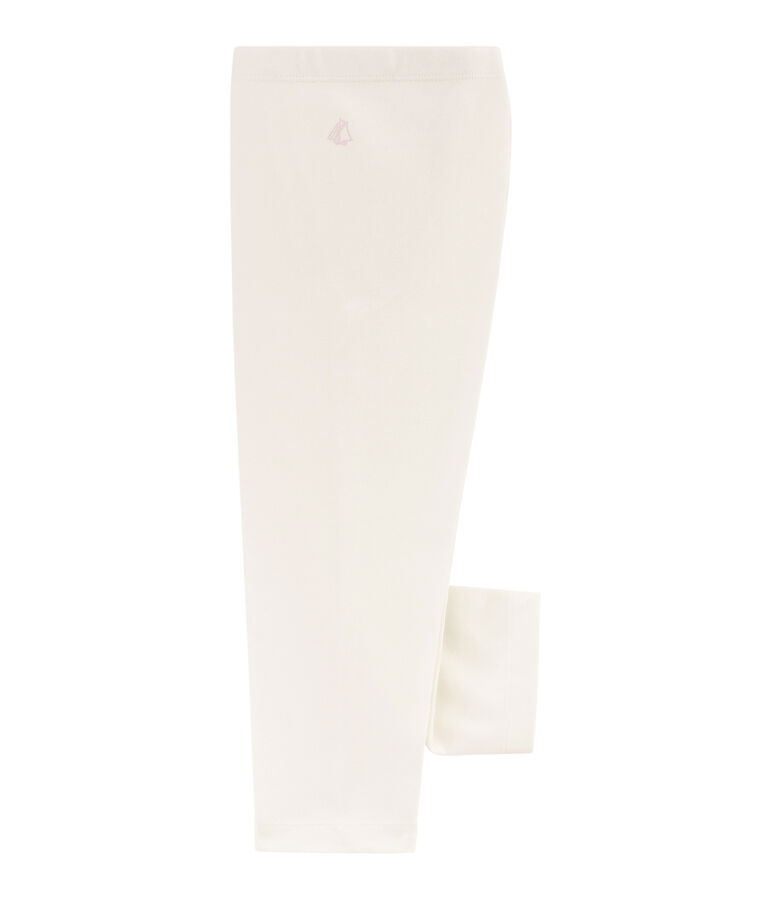 Kurze Kinder-Leggings f&uuml;r M&auml;dchen weiss MARSHMALLOW