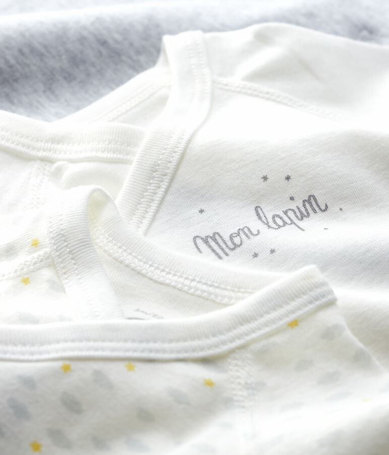 Set mit 3 lang&auml;rmeligen Baby-Bodys aus Bio-Baumwolle im Kimono-Schnitt variante 1