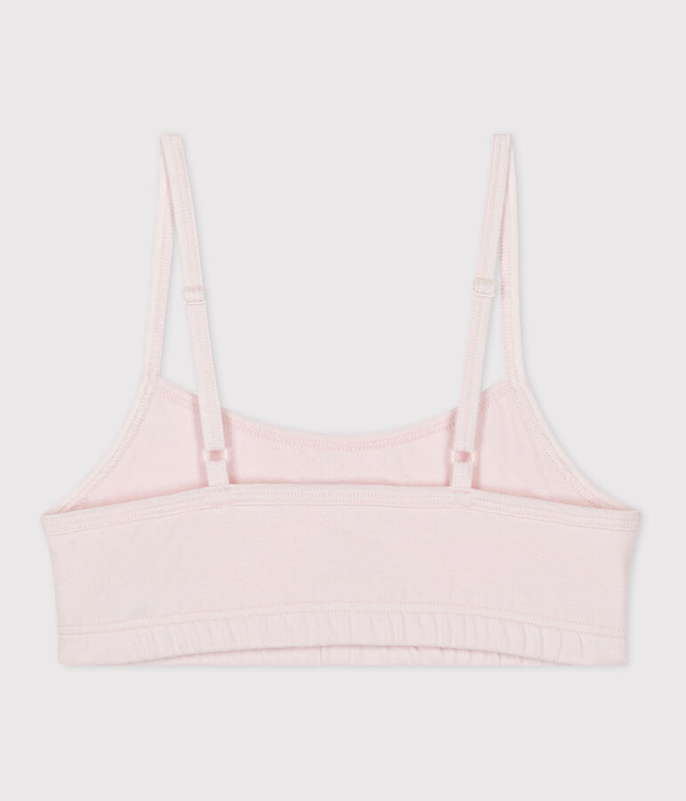 Damen-Bustier aus einfarbiger Baumwolle mit Elastan rosa
