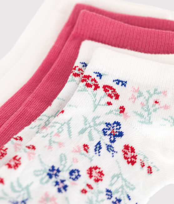 3er-Set Kinder-Socken aus Baumwolle mit Blumenmotiv für Mädchen variante 1