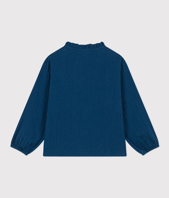 Kinder-Bluse aus Musselin-Stoff für Mädchen blau INCOGNITO