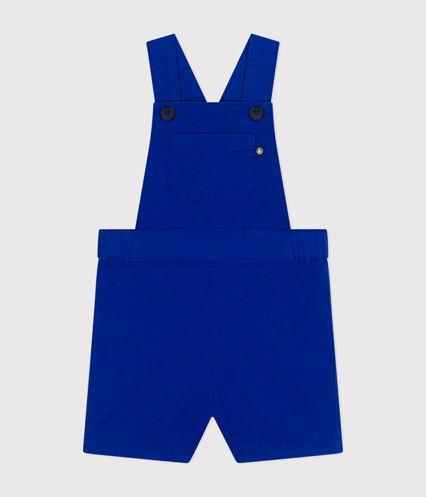 Kurze Baby-Latzhose aus Serge blau