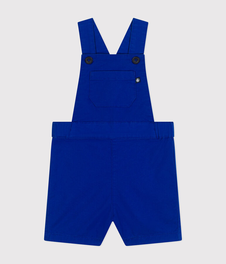 Kurze Baby-Latzhose aus Serge blau