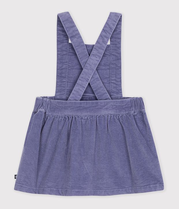 &Auml;rmelloses Baby-Kleid aus einfarbigem Feincord violett
