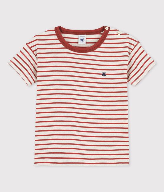 Kurzärmeliges T-Shirt aus Baumwolle für Jungen beige MONTELIMAR/ OMBRIE