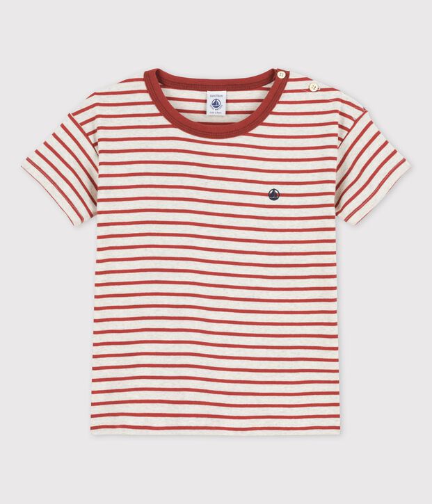 Kurz&auml;rmeliges T-Shirt aus Baumwolle f&uuml;r Jungen beige/braun