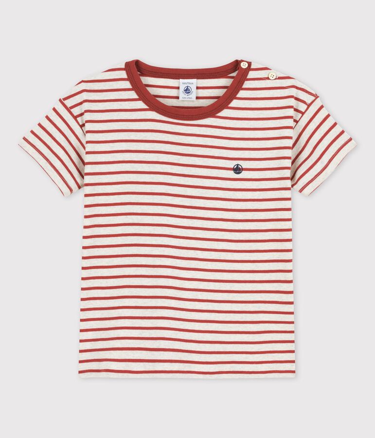 Kurz&auml;rmeliges T-Shirt aus Baumwolle f&uuml;r Jungen beige/braun