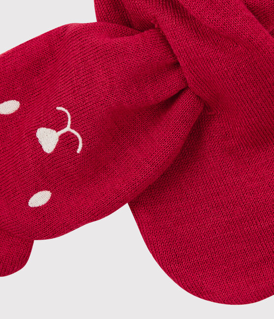 Baby-Schal mit Mikrofleecefutter rot TERKUIT
