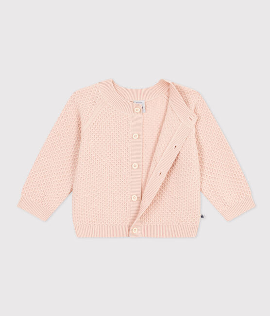 Baby-Cardigan aus Baumwollstrick rosa SALINE