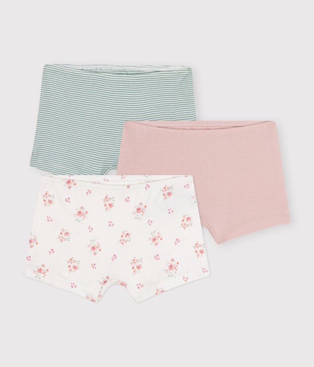 3er-Set Kinder-Shortys aus Baumwolle mit Blumenmotiv vielfarbig