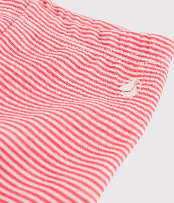 Baby-Leggings mit Ringelmuster für Mädchen rosa POPPY/weiss MARSHMALLOW