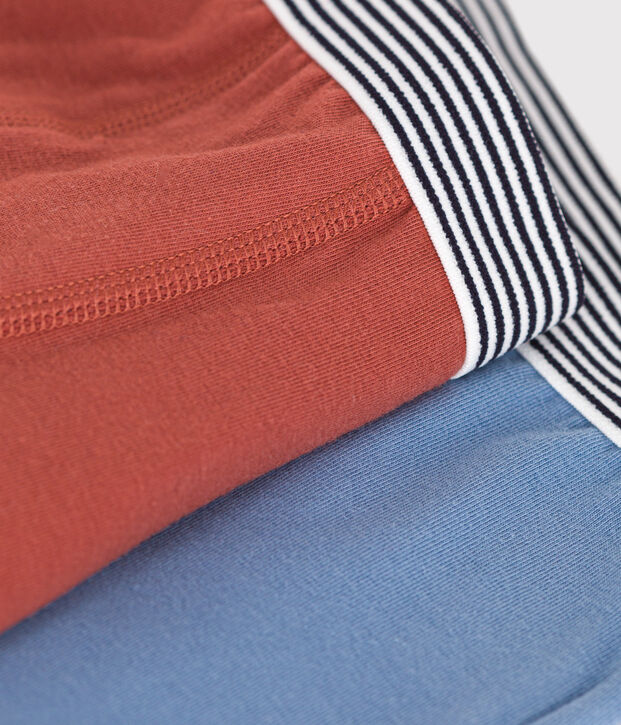2er-Set Kinder-Boxershorts aus Baumwolle und Elastan vielfarbig