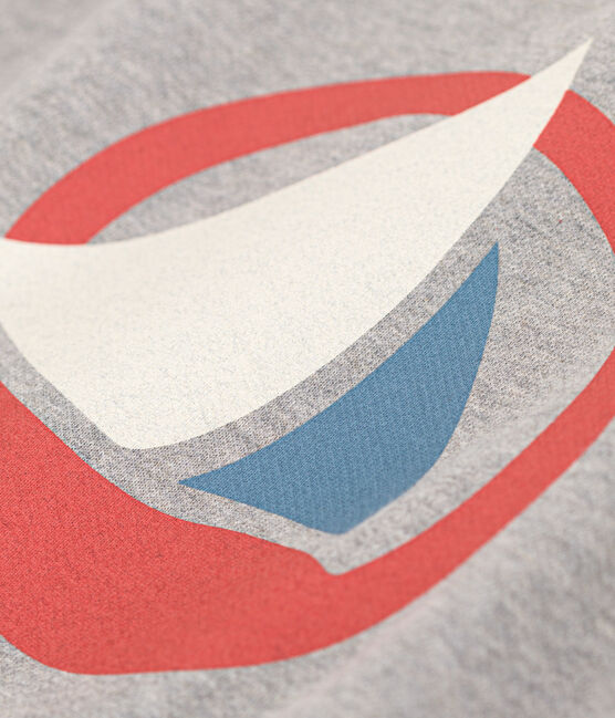 Kinder-Sweatshirt aus Molton für Jungen grau CHATON CHINE