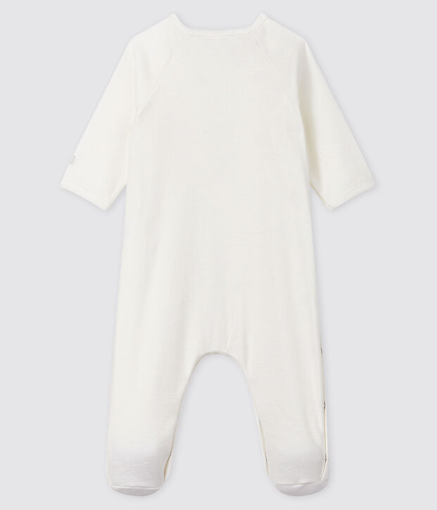 Wei&szlig;er Baby-Strampler aus Bio-Baumwolle weiss