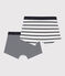 2er-Set gestreifte Boxershorts für Jungen variante 1