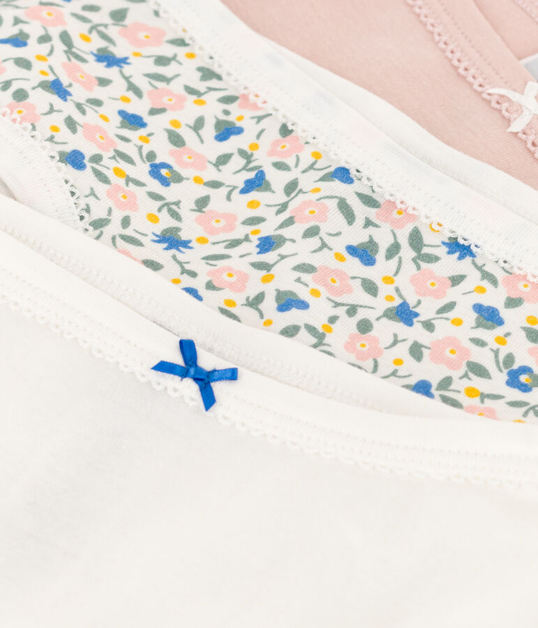 3er-Set gebl&uuml;mte Slips aus Baumwolle f&uuml;r M&auml;dchen vielfarbig