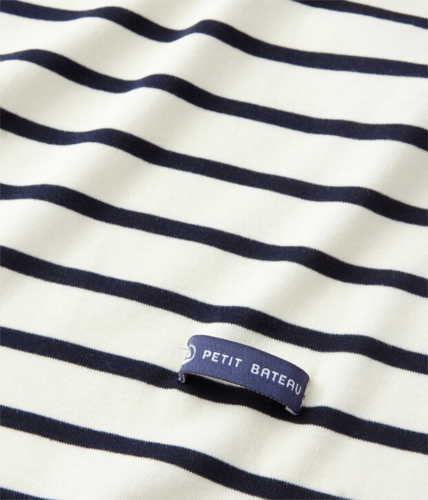 Damen-Tuch mit Marinestreifen weiss/blau