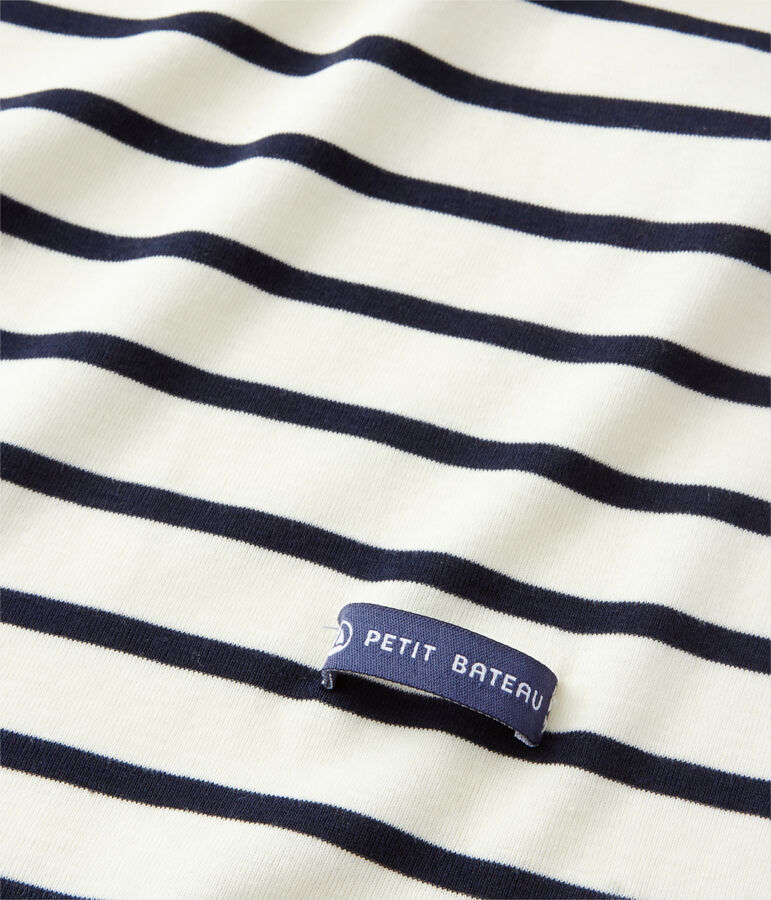 Damen-Tuch mit Marinestreifen weiss/blau