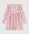 Langärmeliges Kinder-Kleid aus Baumwolle rosa JOLI/weiss MULTICO