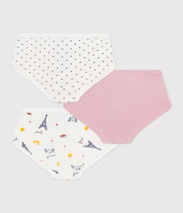 Set Kinder-Slips High Waist aus Baumwolle mit Paris-Motiv vielfarbig