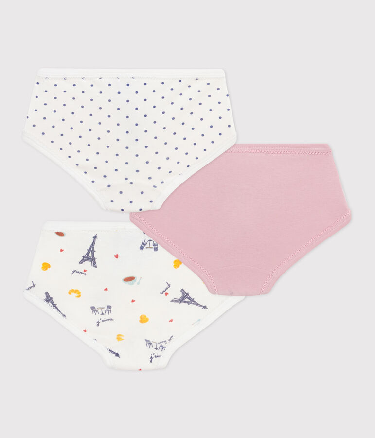 Set Kinder-Slips High Waist aus Baumwolle mit Paris-Motiv vielfarbig