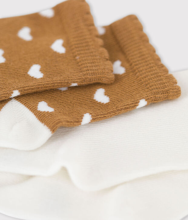 2er-Set Babysocken mit Herzchen vielfarbig